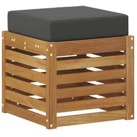 VidaXL Hockerbank 2 Stück Natur und Anthrazit Massivholz Akazie