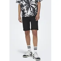 Only & Sons ONSPLY REG Jeans-Shorts Schwarz XXL