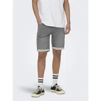 Only & Sons Jeansshorts in grau - XXL