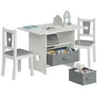 Woltu Kindersitzgruppe mit 3 Aufbewahrungskörben Holz 0 x 0