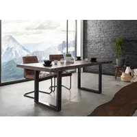 Massivmoebel24 Baumtisch 160 x 77 x 90 cm braun