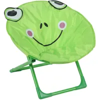 Relaxdays Moonchair Kinder, Frosch, faltbar, HxBxT: 47 x 50