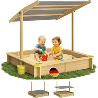 Spielwerk® Sandkasten Fritzi 140x140x120cm inkl Sonnendach