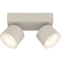 GLOBO Rae 2-flammig Sandgrau Metall 20,5 x 12 cm