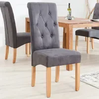 Riess-Ambiente Stuhl CASA gepolstert vintage grau