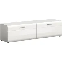 Möbel Boss Ice Lowboard 160x41 cm Weiß Hochglanz Kunststoff
