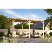 Karibu Holzpavillon KARIBU "Pergola Quadratus", naturbelassen, B/H/T: 231cm x