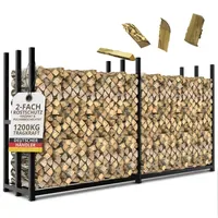 Lawa Kaminholzregal Außen Metall 223 x 50 x 115