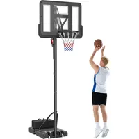 Sportnow Basketballkorb Outdoor, Verstellbare Korbhöhe 230-305 cm, mit 110