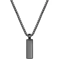 True Rebels Kette mit Anhänger TR349 schwarz / Edelstahl