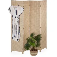 Relaxdays Paravent, 4-teilig, faltbarer Raumtrenner, HxB: 170x160 cm, Kunststoff