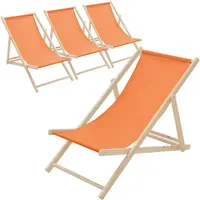ECD Germany 4er Set Liegestuhl Klappbar 57,5 x 83