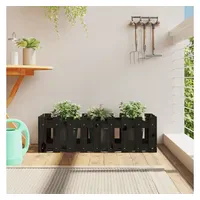 Furnicato Hochbeet 100 x 30 x 30 cm Schwarz