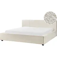 Beliani Bett mit Lattenrost Bouclé Mirande 180 x 200