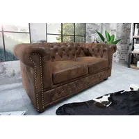 Riess-Ambiente 2er Sofa CHESTERFIELD - 150cm antik braun mit
