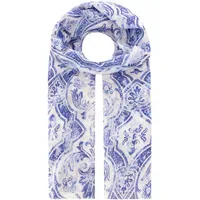 Zwillingsherz Schal "Muster", Damen, blau, Web, Obermaterial: 100% Polyester,