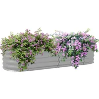 Outsunny Hochbeet Metall 150 x 62 x 30 cm