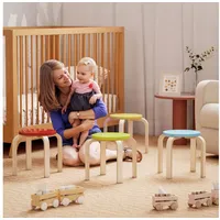 Homcom Esszimmerhocker lackiert mehrfarbig 4er Set