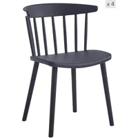 Möbel Kraft Esszimmerstuhl Kunststoff schwarz 4er Set