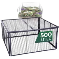Novatool Garten-Komposter Metall 100x100x50 cm + Deckel oder Boden,