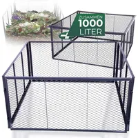Novatool Garten-Komposter Metall 100x100x100 cm + Deckel oder Boden,