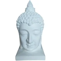 Relaxdays Buddha Kopf 60 cm Weiß
