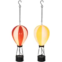 Lumineo Dekoleuchte Kunststoff 22x9,5cm 1 Stück Solar Rot/Weiß