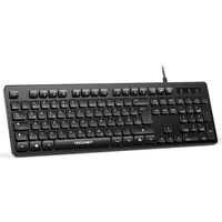 TeckNet Kabelgebundene USB Tastatur Vollgröße DE