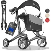 Eloneo Carbon Rollator faltbar und leicht mit Sitz Gehhilfe