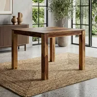 FineBuy Esszimmertisch 80 x 75 x 80 cm braun