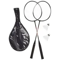 Relaxdays Badminton-Set schwarz