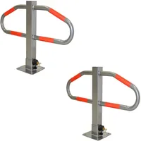 Baumarktplus 2x Parkplatzsperre 47 x 73 cm Metall grau