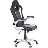 HJH Office GAME SPORT Kunstleder Schwarz/Grau/Weiß