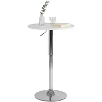 CLP Stehtisch rund 60 cm drehbar höhenverstellbar weiß