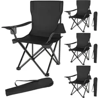 Tectake Campingstuhl Set Schwarz