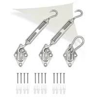 AMANKA Schwerlast Befestigung für Dreieck Sonnensegel Befestigungsset Sonenschutz Segel