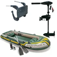 Intex Schlauchboot Seahawk 4 inkl. Außenbordmotor + Befestigung