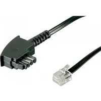 Goobay TAE-F-Anschlußkabel 6m schwarz St/St 68536