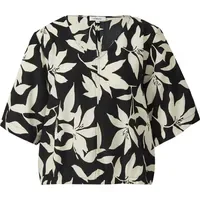 S.Oliver Strukturierte Bluse im O-Shape Schwarz M