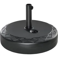 Outsunny Schirmständer Kunststoff/Metall Schwarz