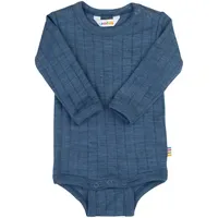 Joha Body langarm Rippqualität Wolle/Seide, blau