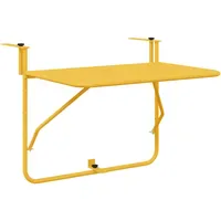 VidaXL Balkon-Hängetisch 60 x 40 cm Senfgelb