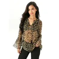 Aniston SELECTED Chiffonbluse Animal-Print beige/schwarz 40