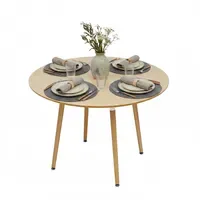 Relaxdays Runder Esstisch 90 x 75 cm braun