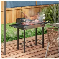 Outsunny Holzkohlegrill Campinggrill schwarz