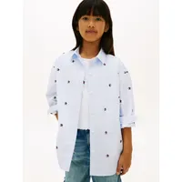 Tommy Hilfiger Hemdbluse TOMMY HILFIGER "STRIPED STAR SHIRT LONG