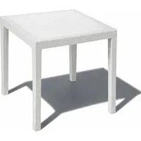 Mojawo Gartentisch 79 x 79 x 72 cm Weiß