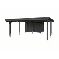 SKANHOLZ Doppelcarport 6,09 x 8,46 m schiefergrau inkl. Abstellraum