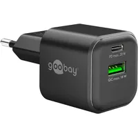 Goobay 20 W USB-C PD GaN Dual-Schnellladegerät Nano schwarz