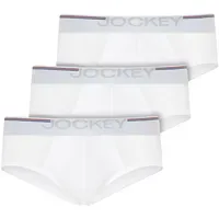 Jockey Slip Cotton Stretch blau/weiß XL 3er Pack